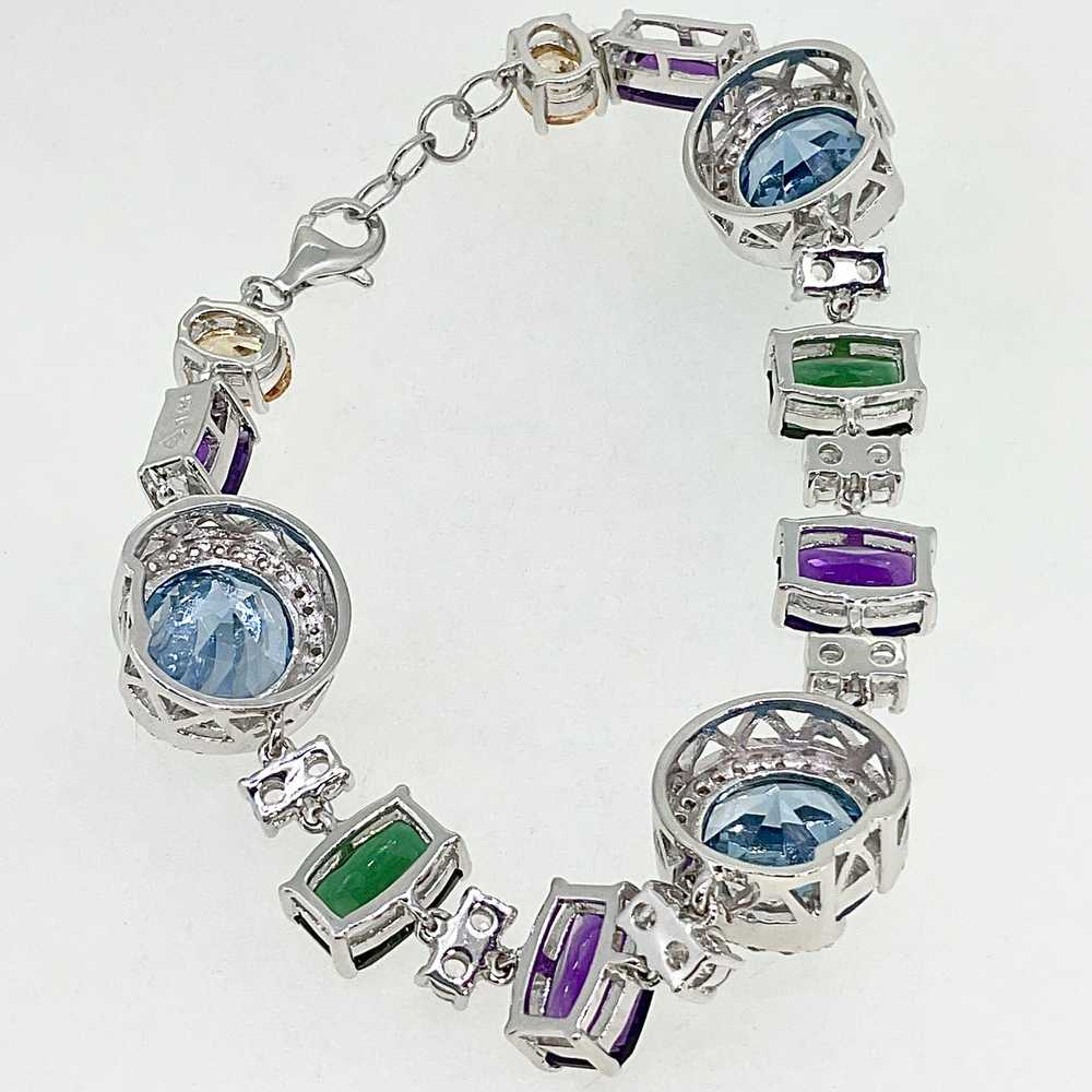 Sterling Silver and Assorted Colored Stones Set - image 5