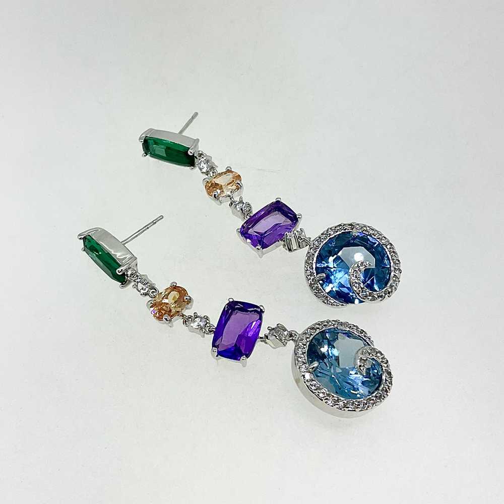 Sterling Silver and Assorted Colored Stones Set - image 7