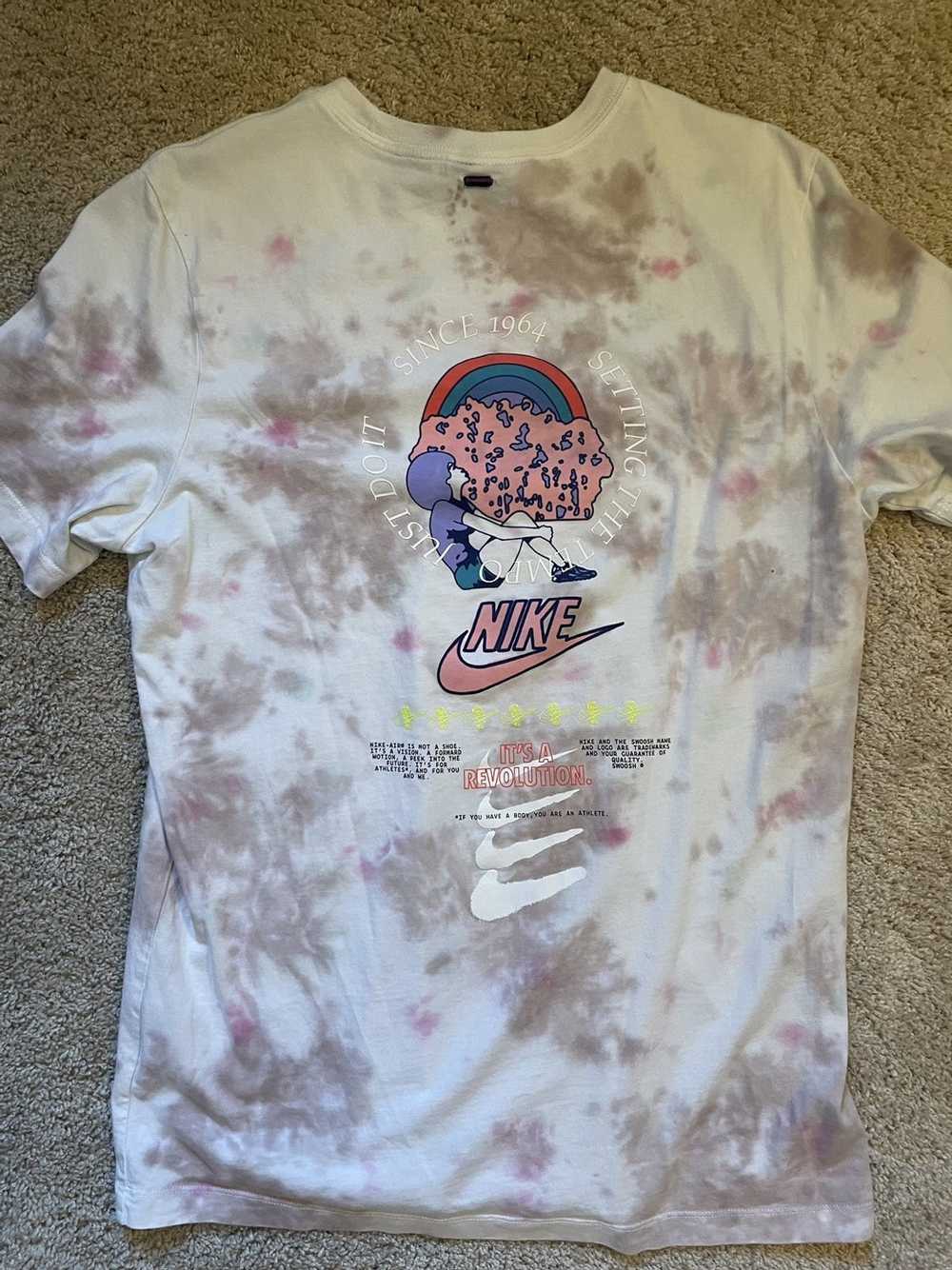 Nike Rare Nike Tie-Dye Cloud Multi-Logo T-Shirt - image 3