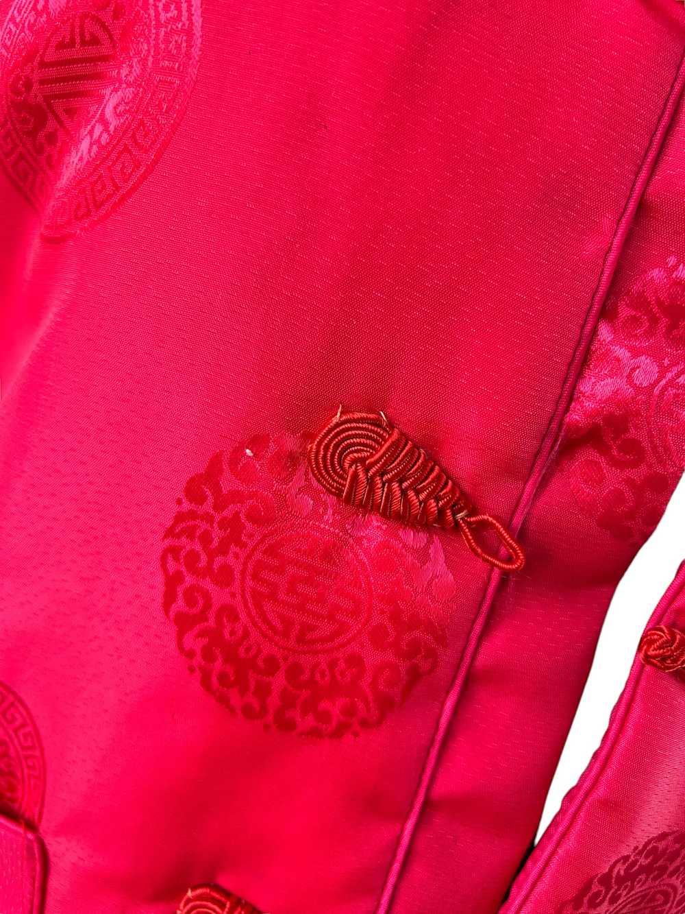 Size 8 Vintage Mid Century Tang Peony Pink Silk M… - image 9