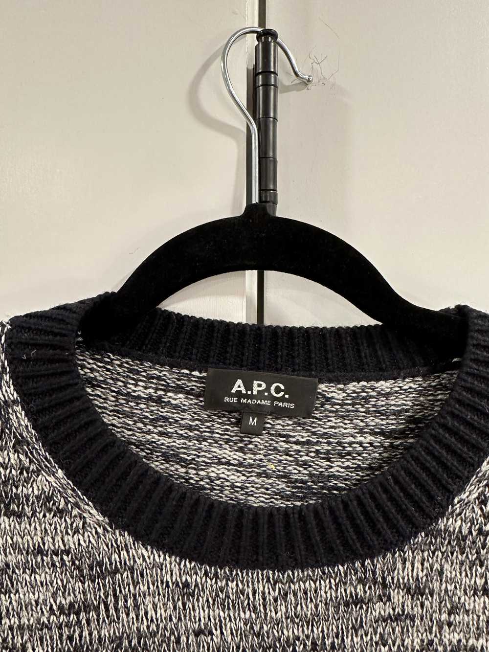 A.P.C. SS14 Crewneck Marled Blue Ringer Sweater - image 2