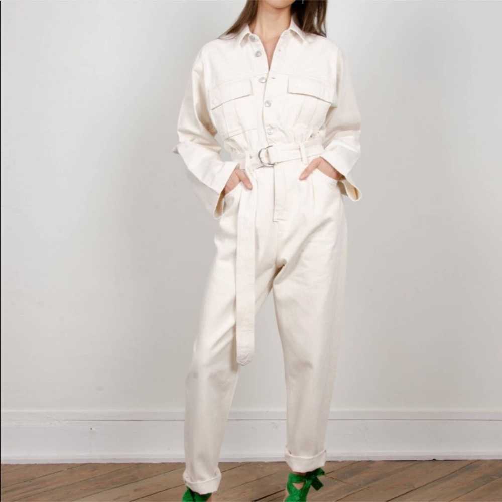 Agolde Agolde Tatum Denim Jumpsuit in Off White/C… - image 2