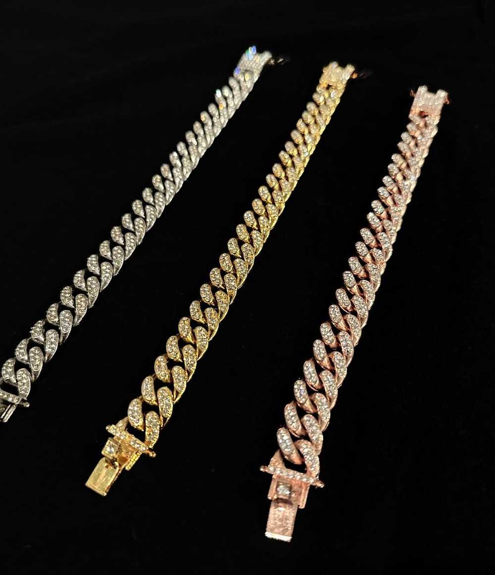 Jewelry × Streetwear Set of 3 ICED OUT Bracelets,… - image 1
