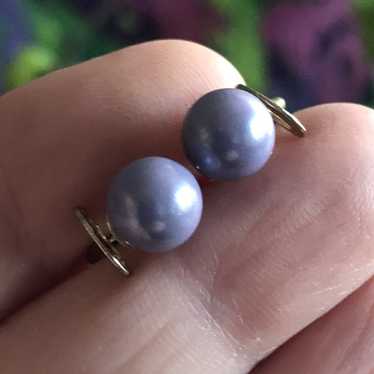 Vintage Vintage lilac faux Pearl dainty minimalis… - image 1