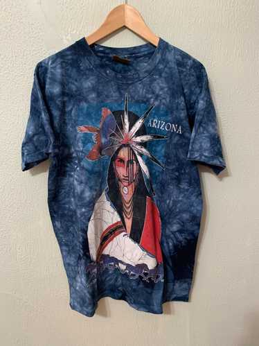 Tee × Tee Shirt × Vintage Vintage Tie Dye Native … - image 1