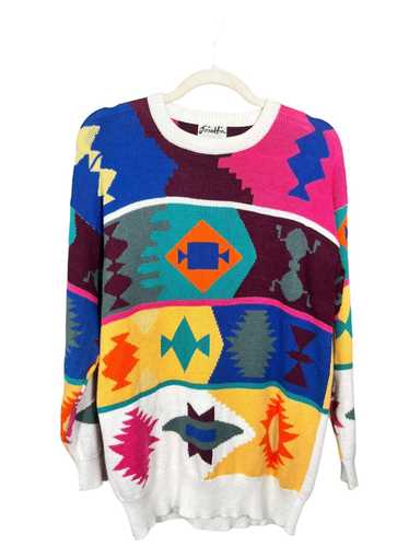 Vintage Multicolour Knit Crewneck Sweater