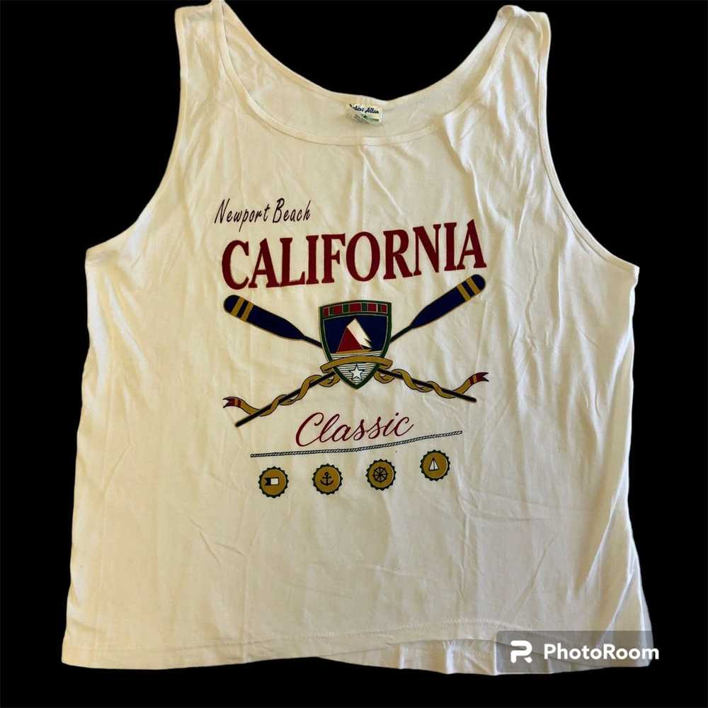 Unkwn 80's Robert Allen NEWPORT BEACH Tank Top CA… - image 1