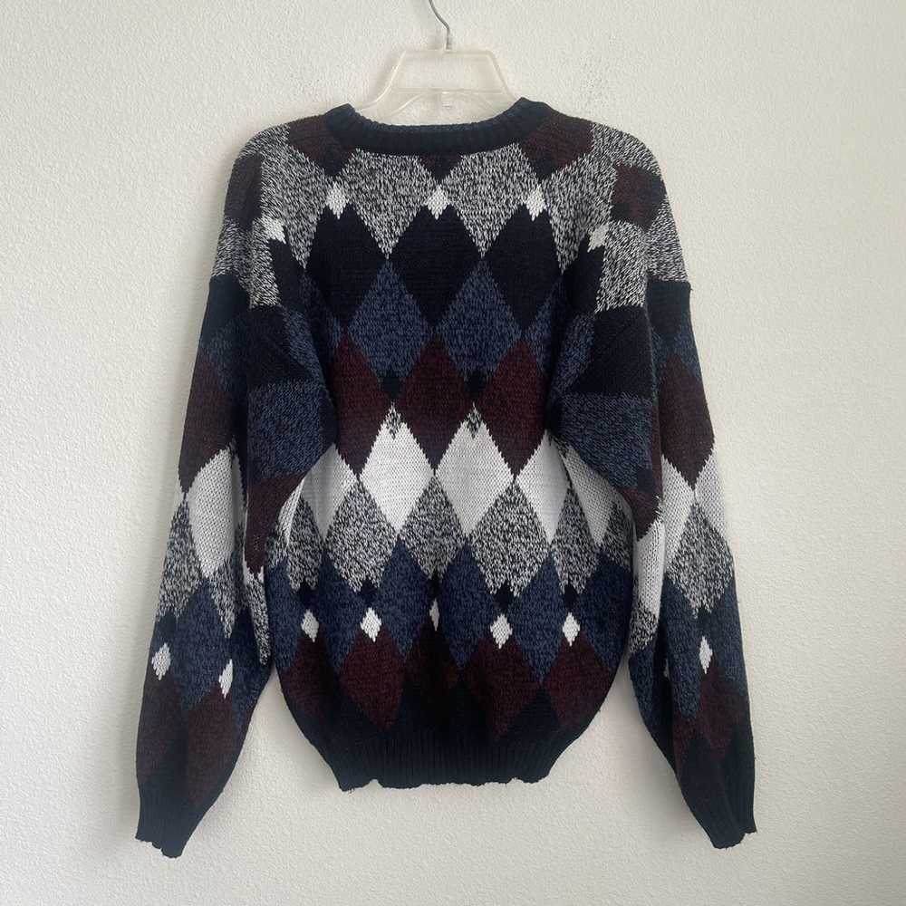 Vintage Expression Knit Pattern Pullover Sweater - image 5