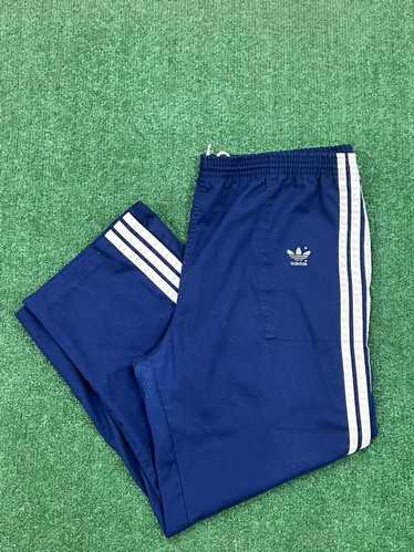 Vintage 70s Adidas 3 Stripe Track Pants Tres Folies USA MADE XL Navy Blue  RARE