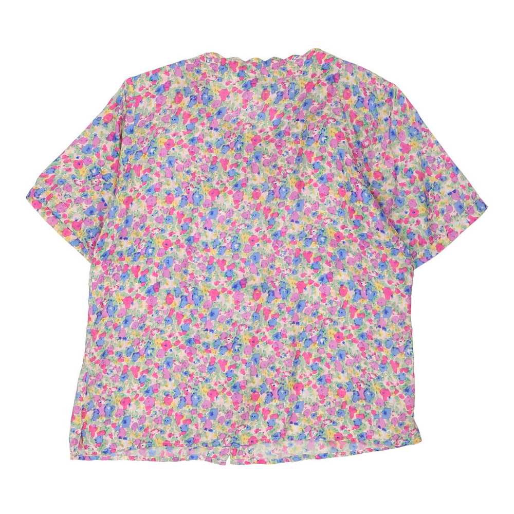 Unbranded Floral Patterned Shirt - Medium Pink Si… - image 2