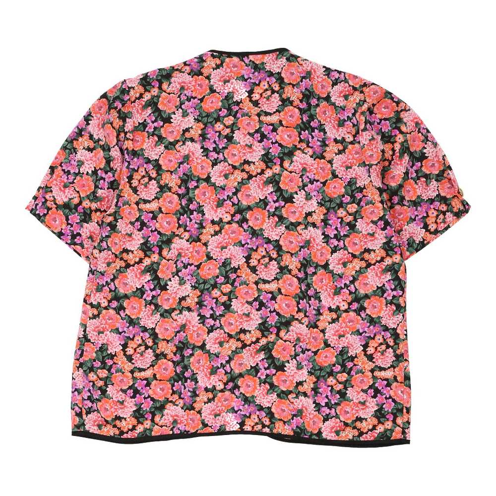 Unbranded Floral Patterned Shirt - XL Pink Polyes… - image 2