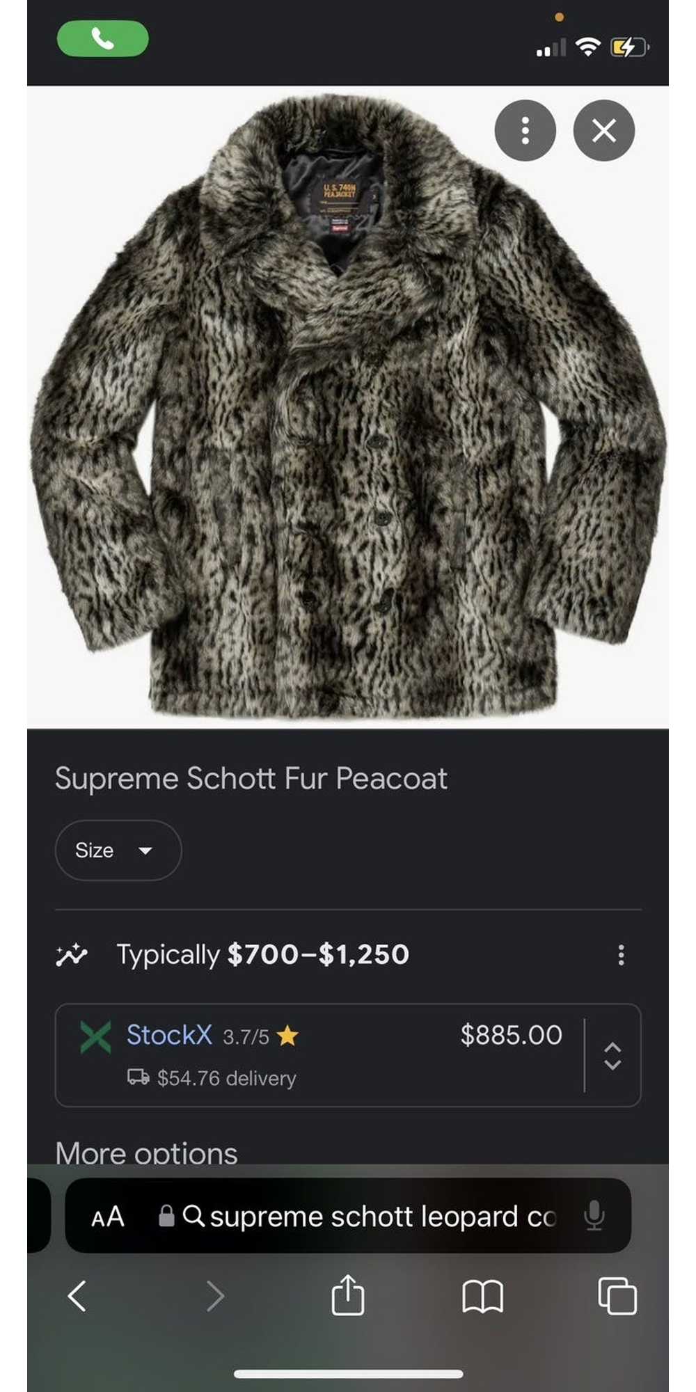 Supreme x schott coat - Gem