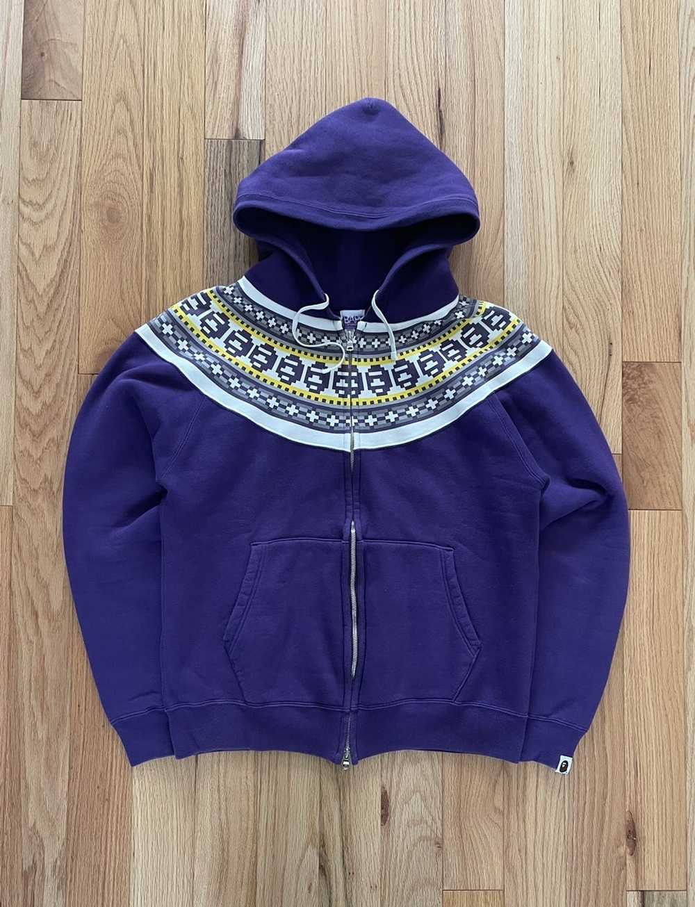 Bape vintage purple bape hoodie - image 1