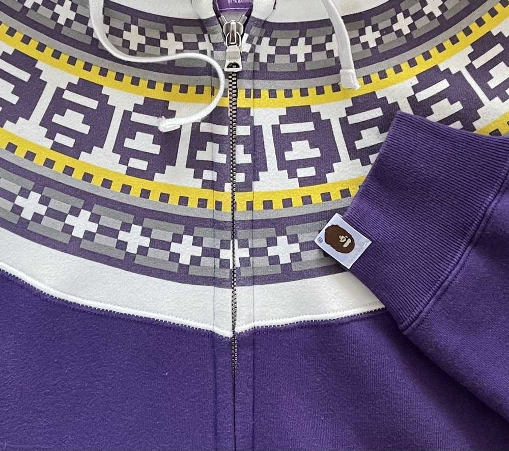Bape vintage purple bape hoodie - image 2