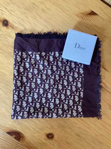 Dior Monogram Black Silk Twill 90cm Scarf at 1stDibs