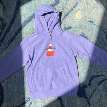 Men's Supreme Traffic Cone Red Hoodie Sweatshirt Made in