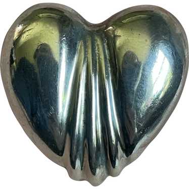 Vintage Tiffany & Co Sterling .925 Puffy Heart Pin - image 1