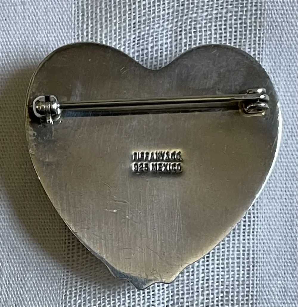 Vintage Tiffany & Co Sterling .925 Puffy Heart Pin - image 3