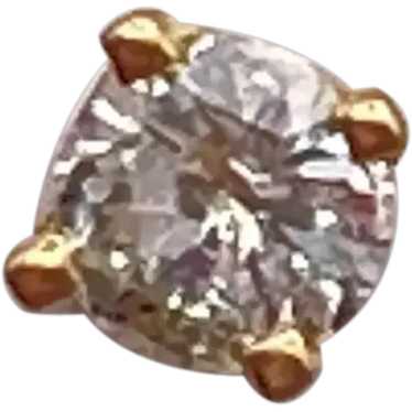 Single Diamond Stud Earring .08 Carat 14K Gold