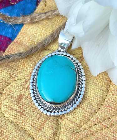 Navajo Native American Kingman Turquoise Bracelet by Joe