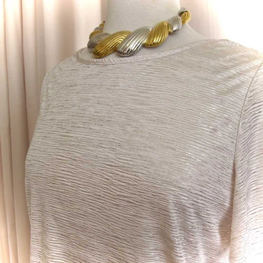 Vintage Alexis Kirk Gold and Silver Tone Ribbed W… - image 7