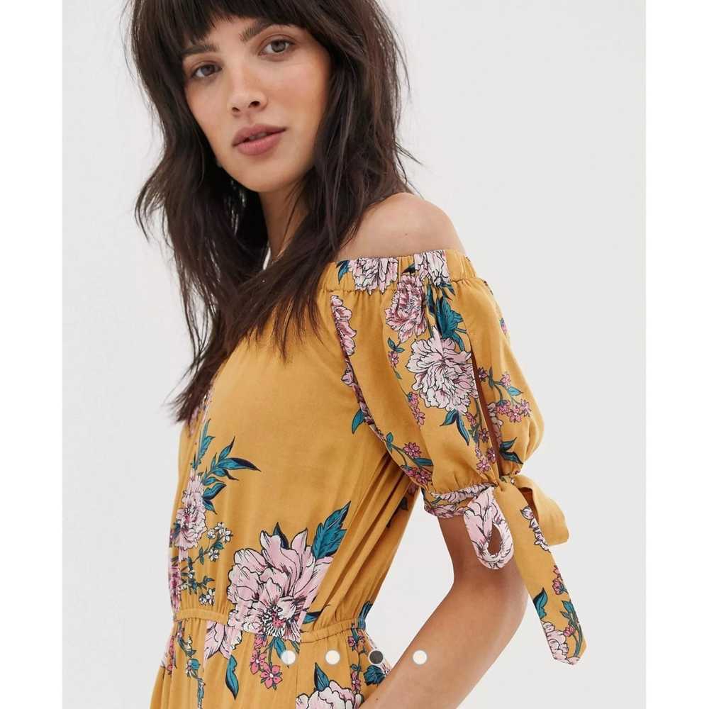 Other Band of Gypsies Yellow Floral Print Cold Sh… - image 3