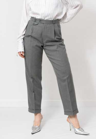 90s Minimalist Pant Suit / High-waist Pleated Pants / Minimalist Blazer /  Women's Wool Suit / 90s Wool Suit Δ Size: S 
