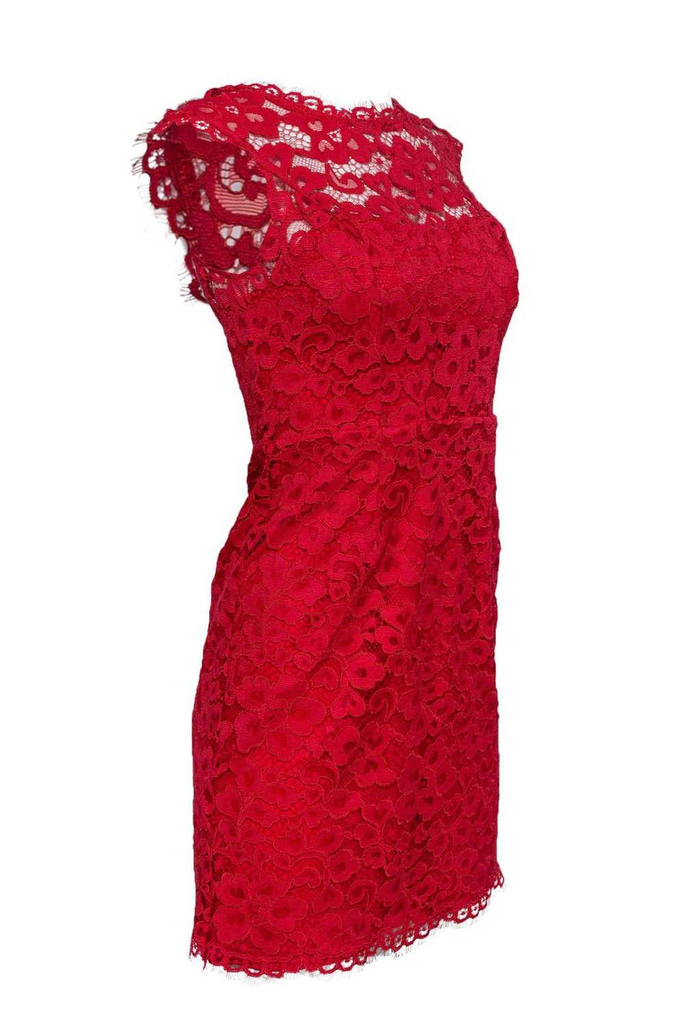 Shoshanna - Red Lace Dress Sz 0 - image 2