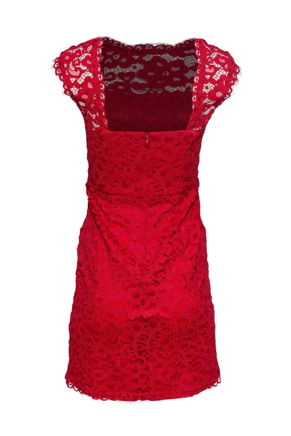 Shoshanna - Red Lace Dress Sz 0 - image 3