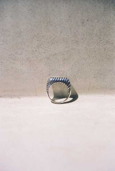 Vintage Danica Stamenic 2000s Sterling Carved Ring