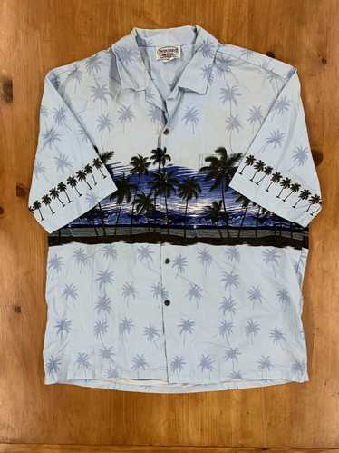 Vintage Vintage Tonal Palm Tree Hawaiian Shirt - image 1