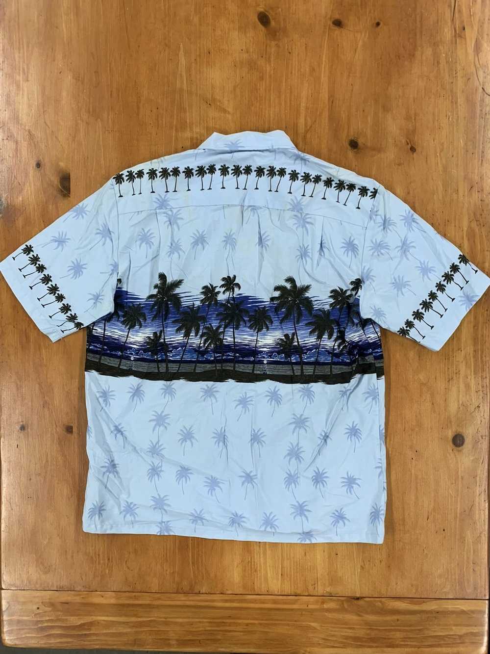 Vintage Vintage Tonal Palm Tree Hawaiian Shirt - image 4