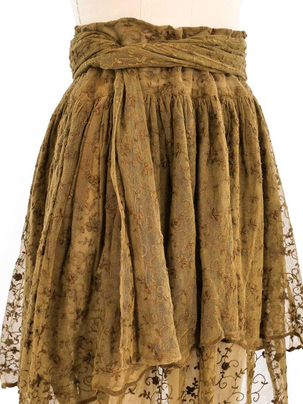 Callaghan Layered Embroidered Lace Skirt - image 3