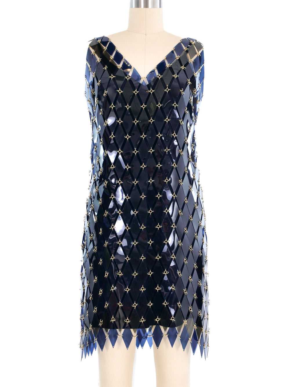 Paco Rabanne Rubber Linked Mini Dress - image 1