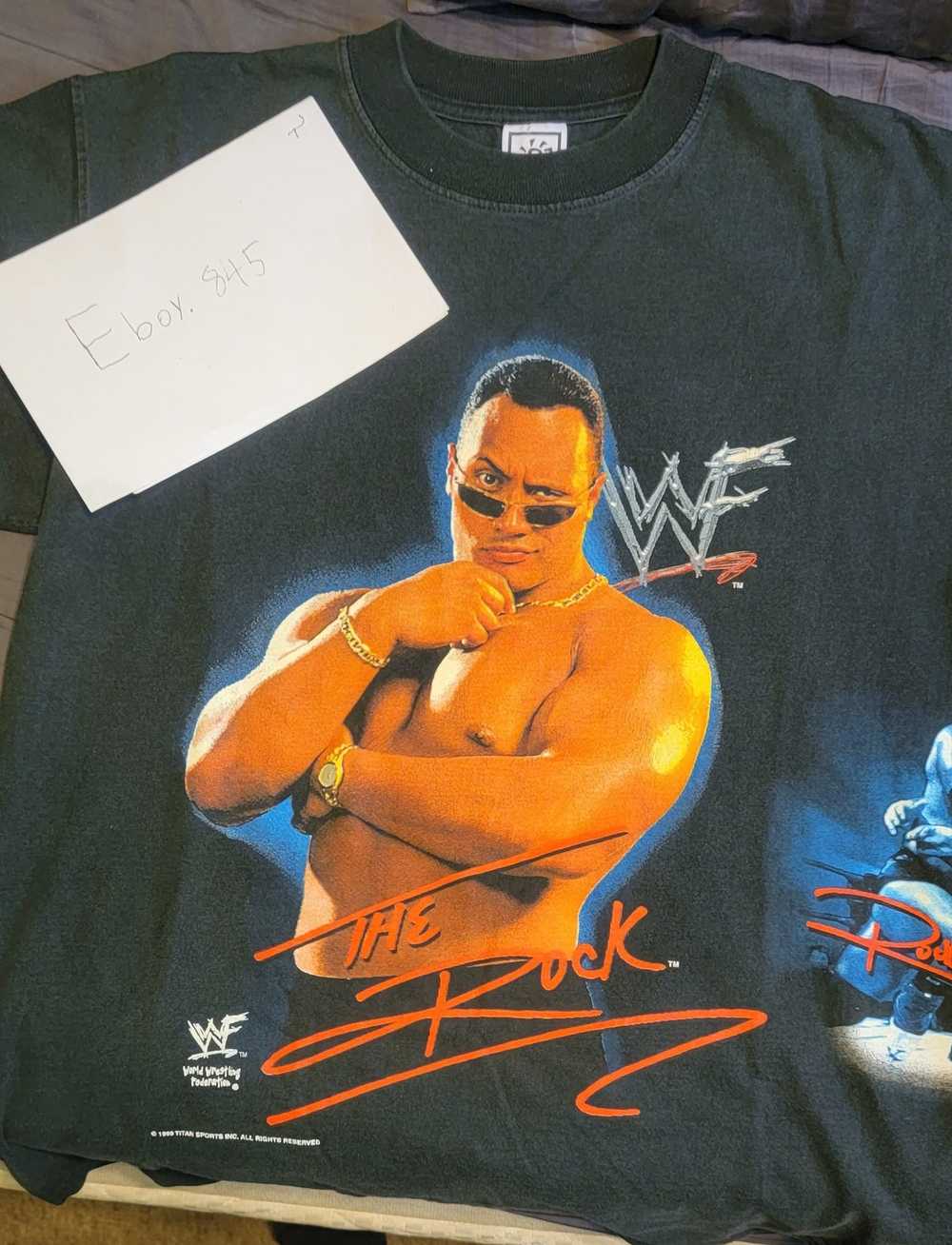 Vintage × Wwe × Wwf Wwe wwf The Rock Vintage t-sh… - image 1