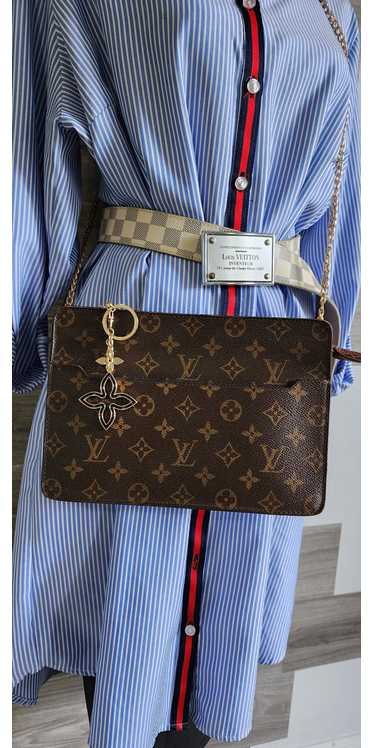 Louis Vuitton Monogram Homme Pouch Clutch on Chain