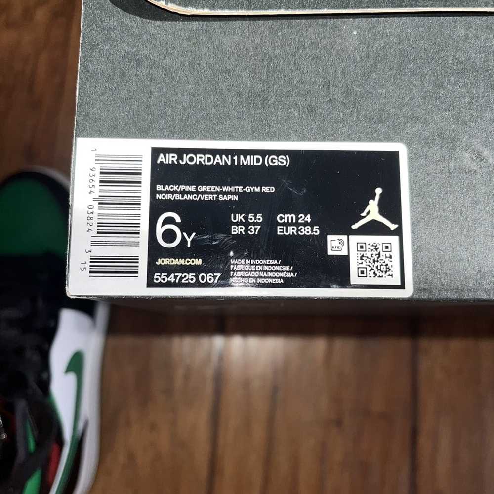 Jordan Brand × Nike air jordan 1 mid (gs) pine gr… - image 8