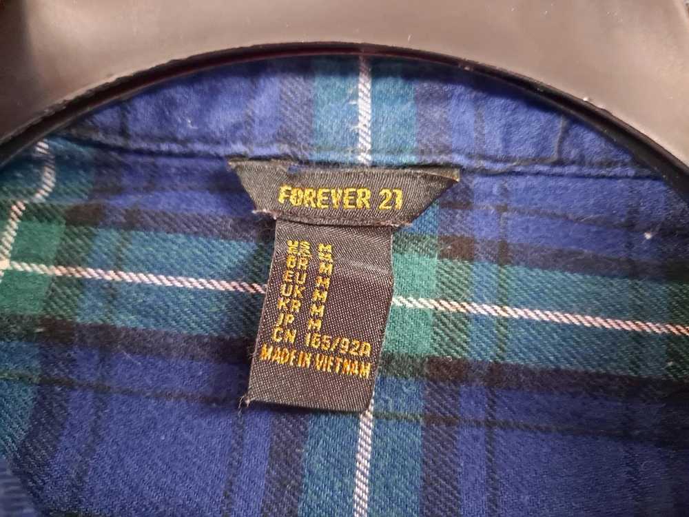 Forever 21 Forever21 Long Sleeve Plaid Blue and G… - image 2