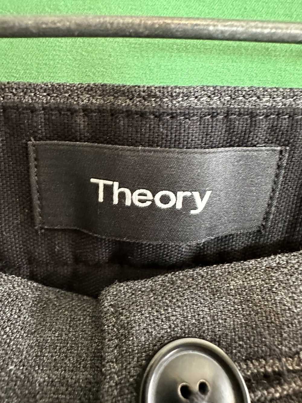 Theory Dark gray flat front pants / trousers - image 7
