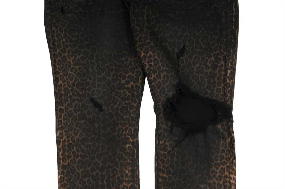 Amiri Leopard Print Broken Knee Distressed Stretc… - image 5