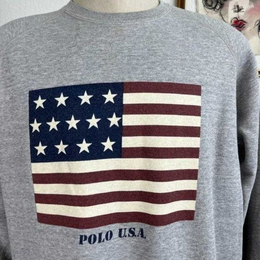 Polo Ralph Lauren × Vintage VTG Polo USA Sweatshi… - image 2