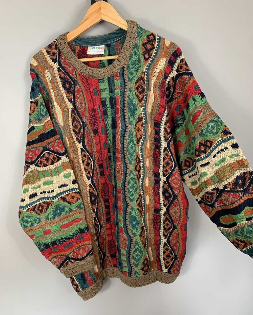 Coloured Cable Knit Sweater × Coogi × Vintage Vin… - image 2