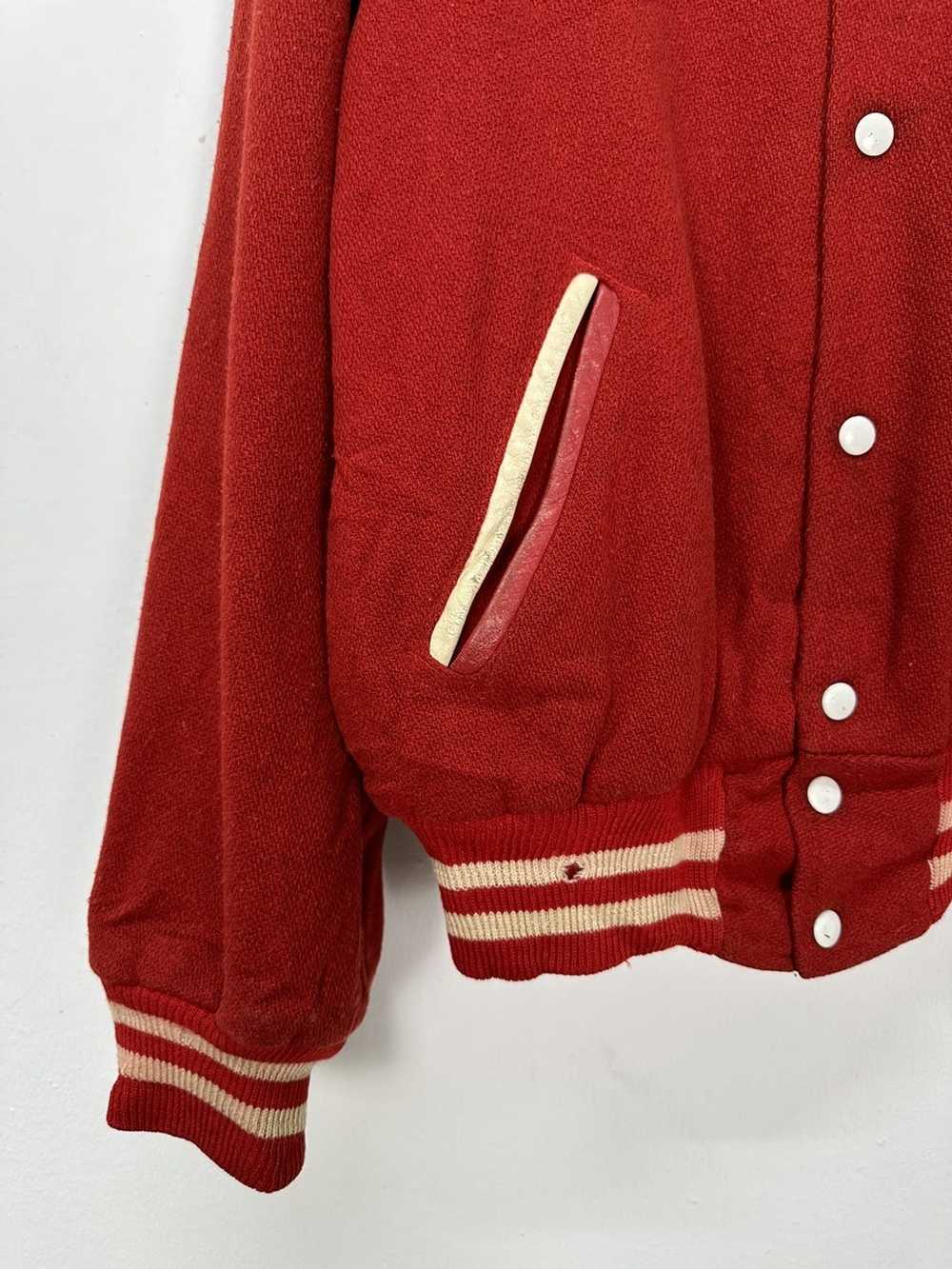 Varsity × Varsity Jacket Vintage Varsity Plain Re… - image 4