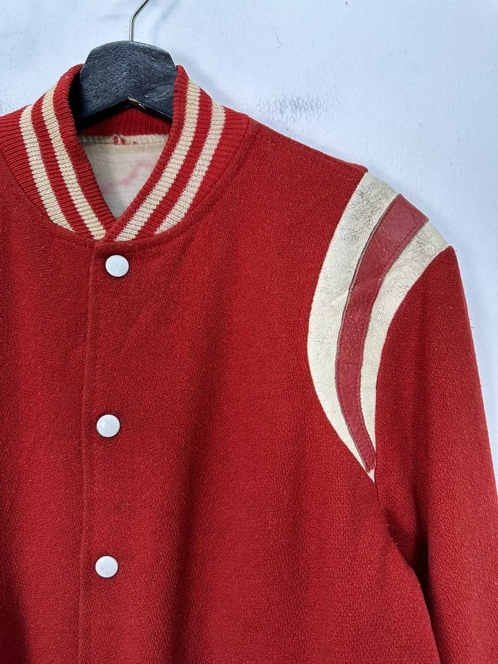 Varsity × Varsity Jacket Vintage Varsity Plain Re… - image 6