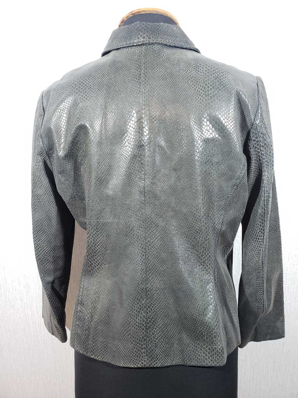 Champion × Designer Stylish green leather jacket. - image 4