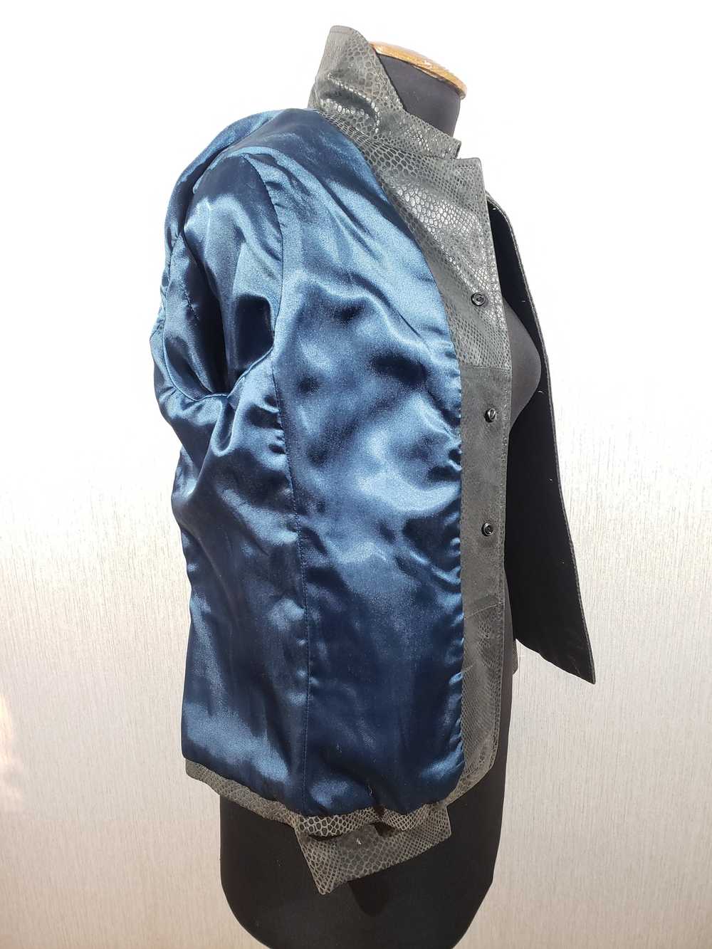 Champion × Designer Stylish green leather jacket. - image 6