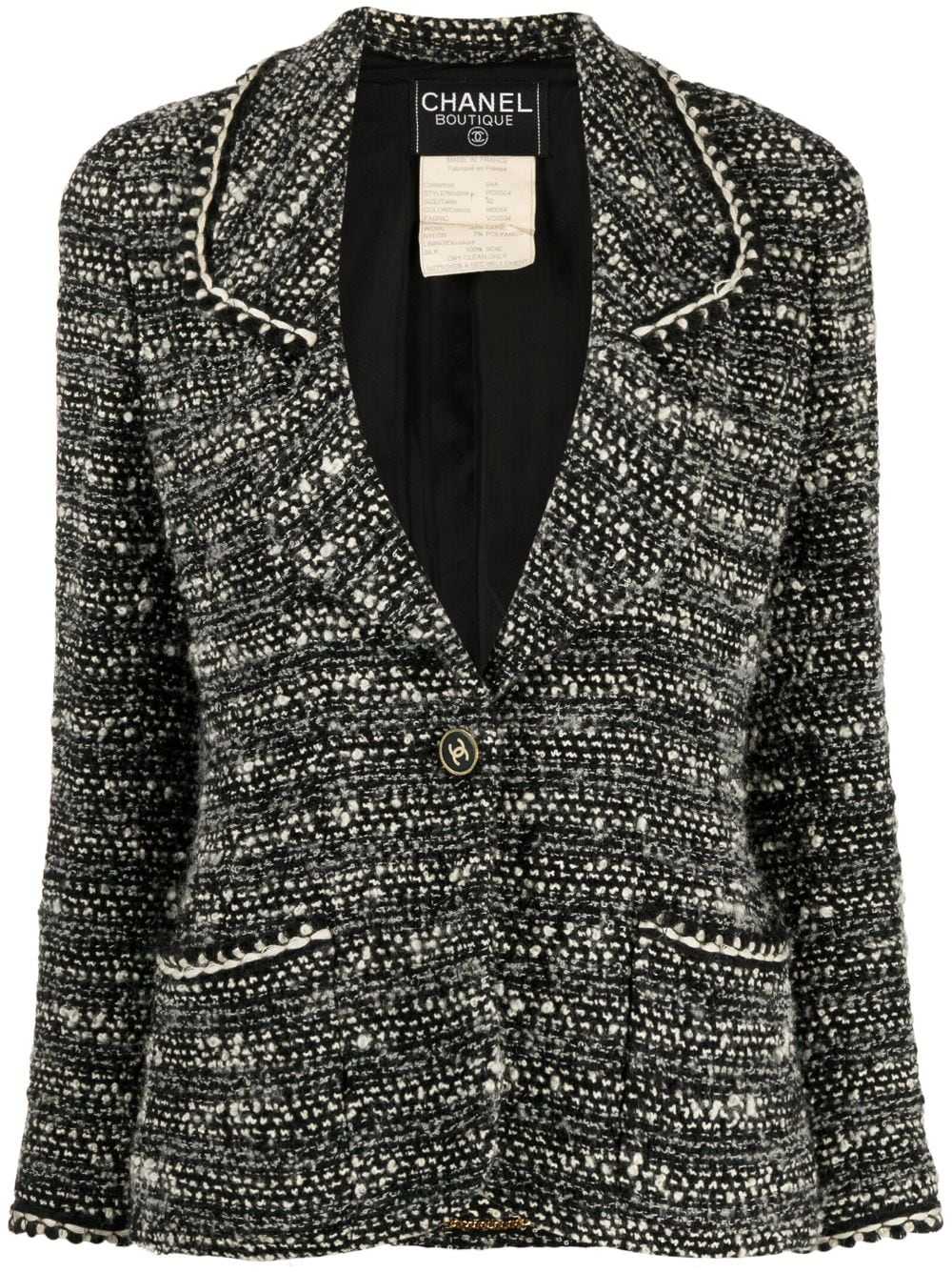CHANEL Pre-Owned 1994 single-breasted bouclé jack… - image 1