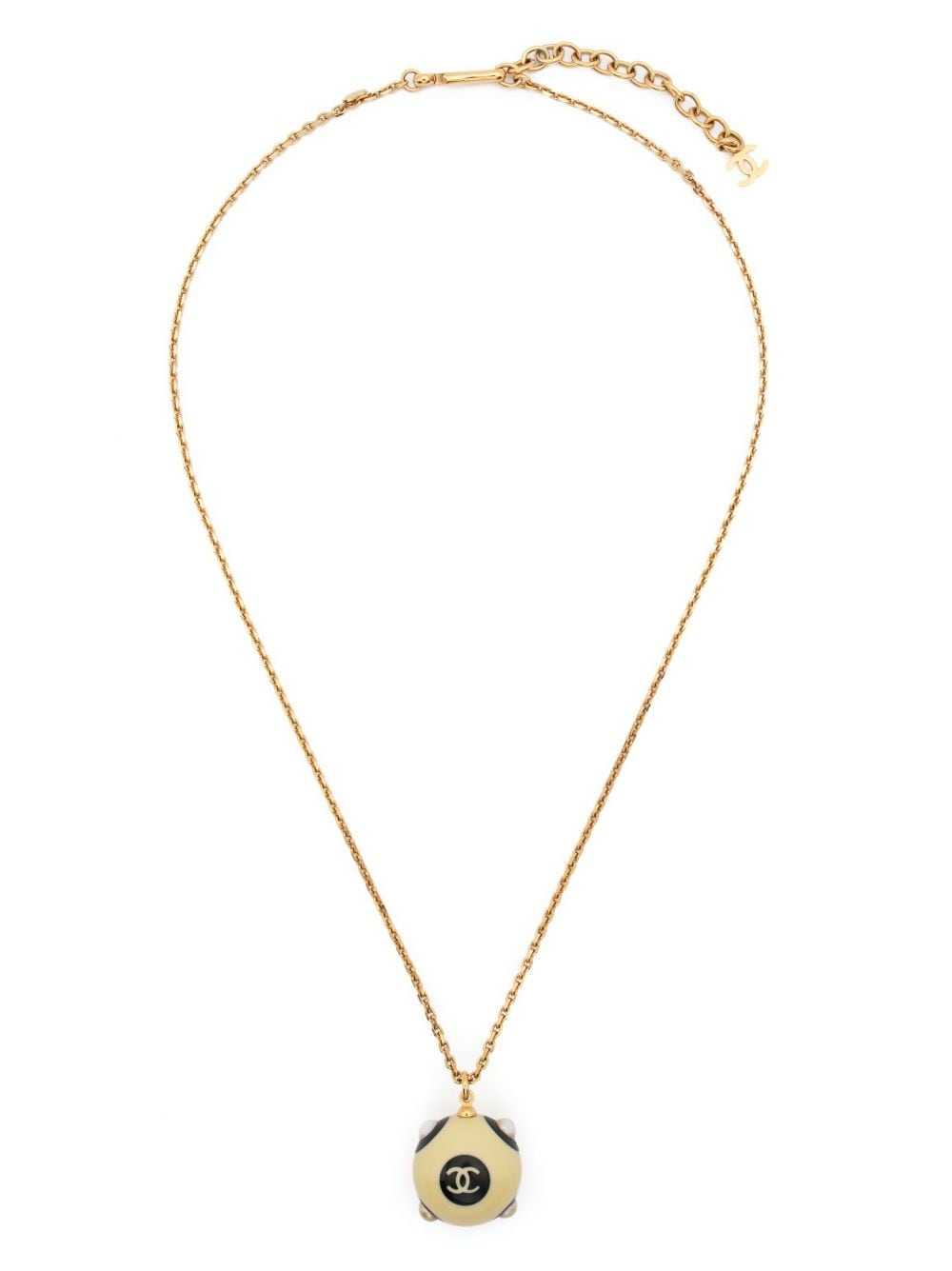 CHANEL Pre-Owned 2002 CC ball pendant necklace - … - image 3