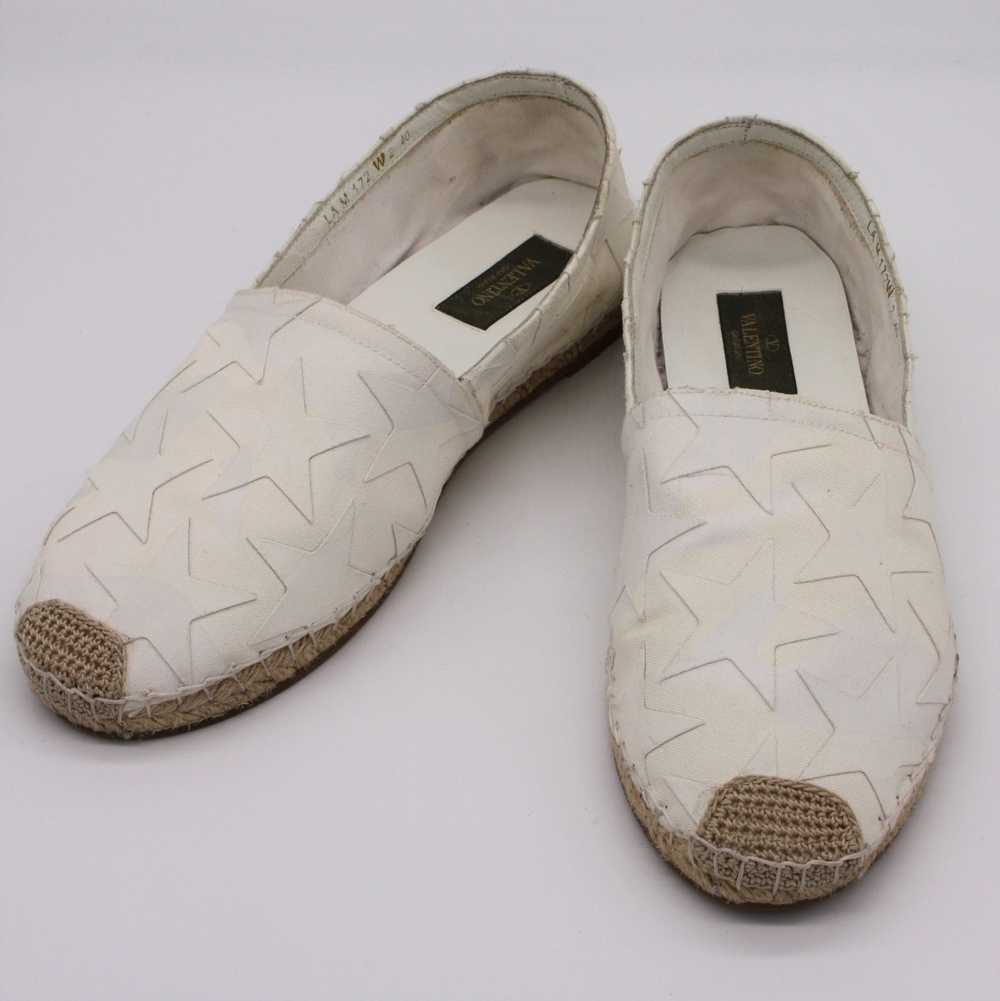 Valentino Garavani White Stars Flats Slip-On Espa… - image 1