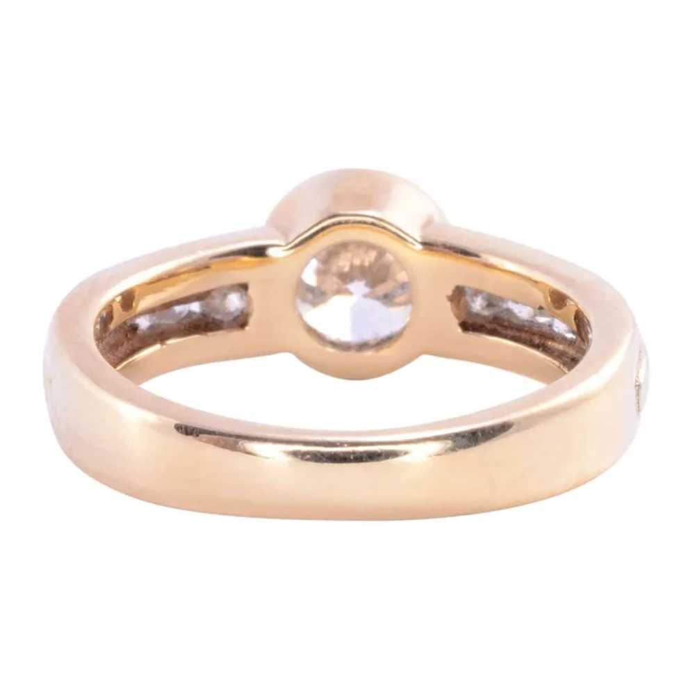 Bezel Set Diamond Engagement Ring - image 3